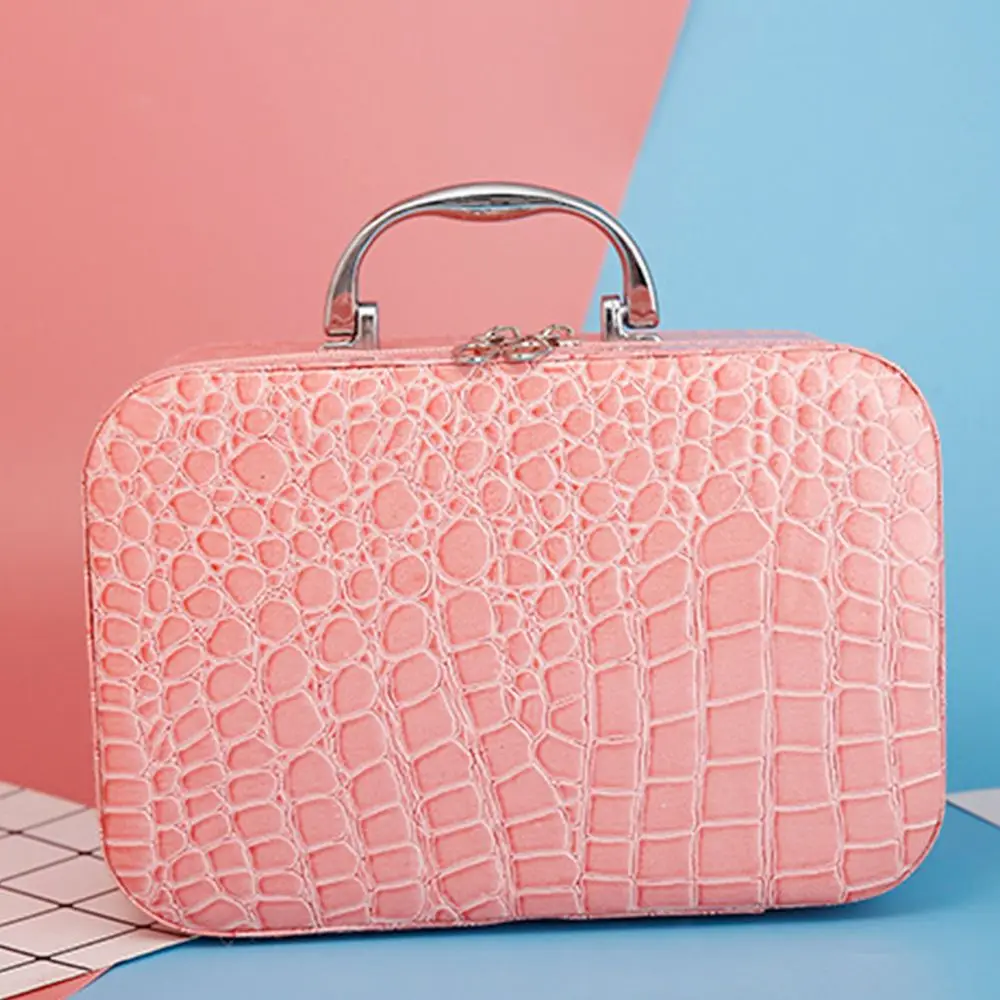 NEW Large Capacity Storage Box Makeup Tool Kit Square Makeup Pouch Cosmetic Case With Mirror Wash Bag