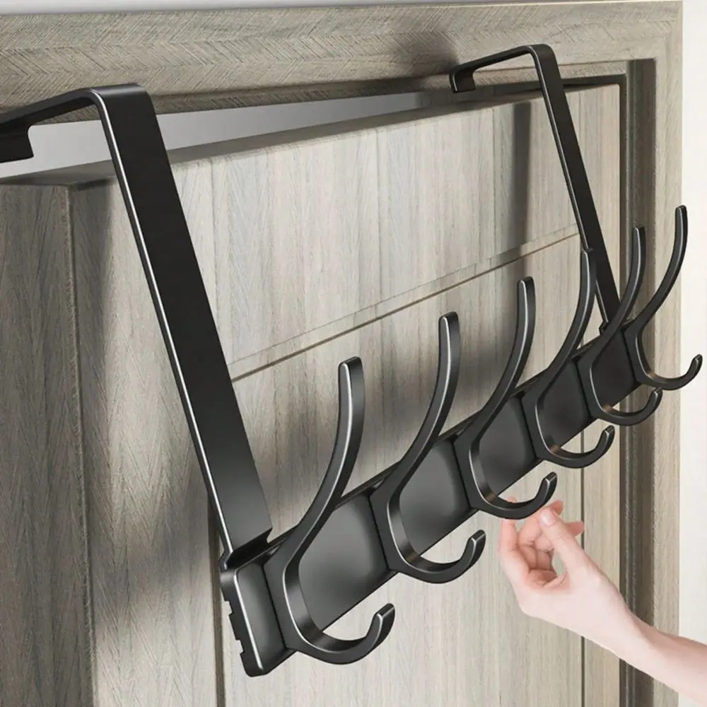 

SpaceSaving OverTheDoor Hook No Drilling Required, Made Of Premium Aluminum Alloy, Easy Installation, MultiPurpose Hook, Suitab