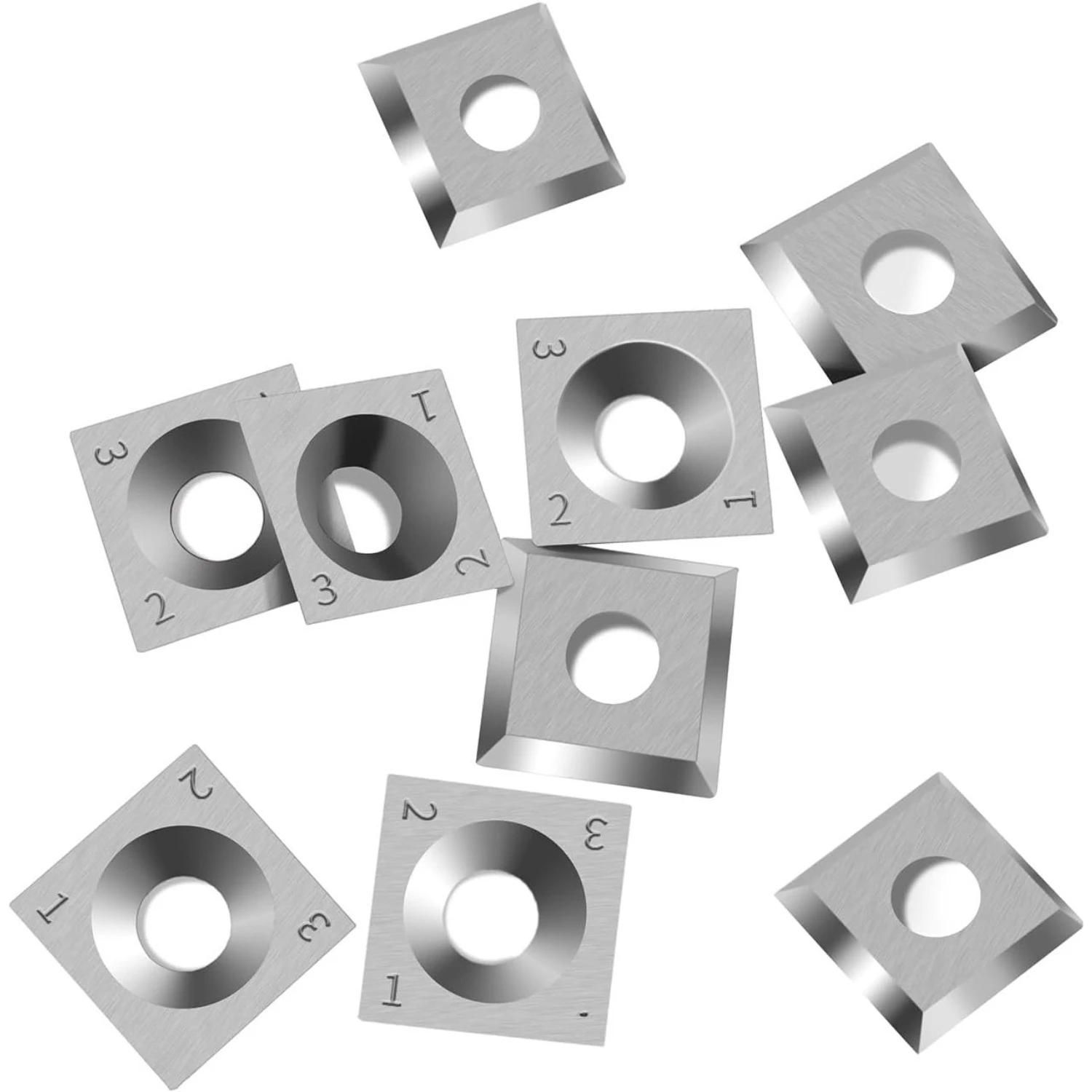 

10 шт., лезвия для токарной обработки древесины, фрезерные лезвия для токарного станка 30 градусов, сменное лезвие для долота 15X15x2,5 мм, токарный станок по дереву, токарный инструмент