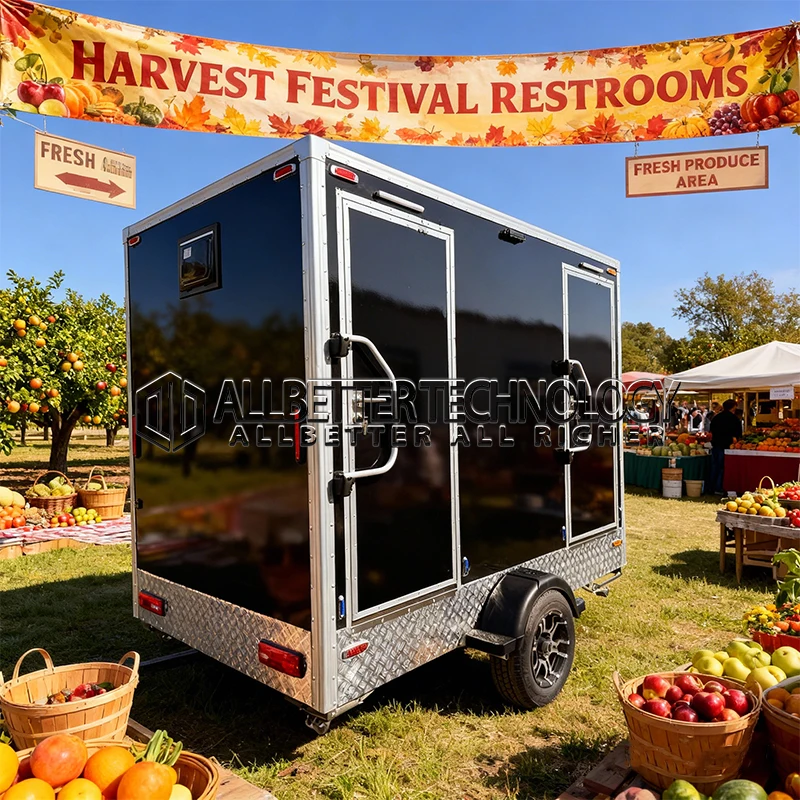 

Allbetter Beach Wedding Outdoor Party Toilets Trailer Various Application Scenarios Outdoor Luxury Bathroom Trailer
