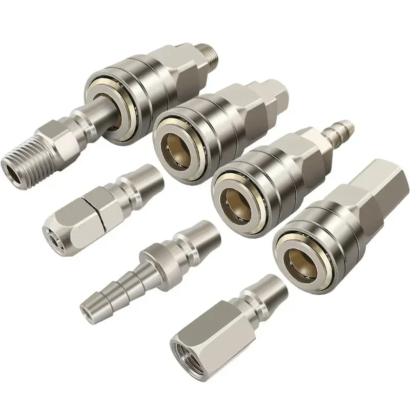 Conector pneumático tipo C de alta qualidade, tubo de travamento automático, acessórios para bomba de compressor de ar, ferramenta de operação com uma mão
