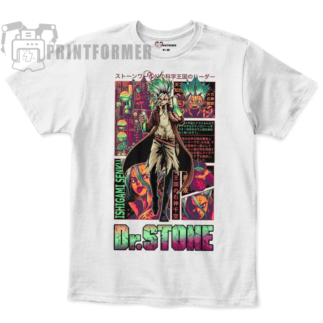 Dr. Stone T-Shirt Senku Ishigami Ryusui Asagiri Seiyuu Vintage Shirt All Size