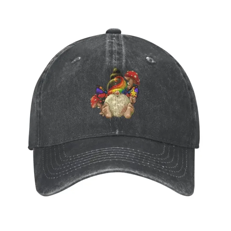 Custom Cotton Rainbow Gnome Baseball Cap Sun Protection Men Women's Adjustable Dad Hat Spring