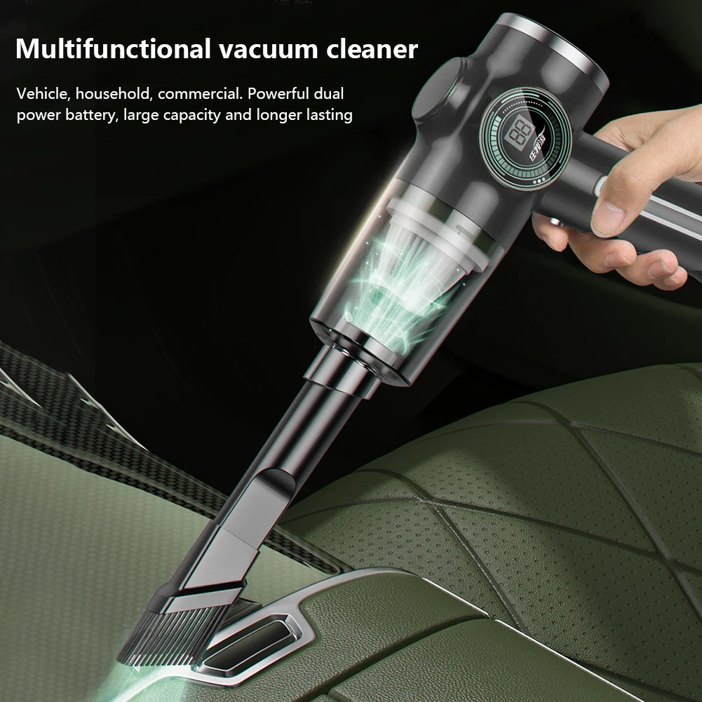 

Wireless Mini Vacuum Cleaner Strong Suction Cleaning Appliance Home & Car Dual Use USB Charging Portable for Car Home Desktop