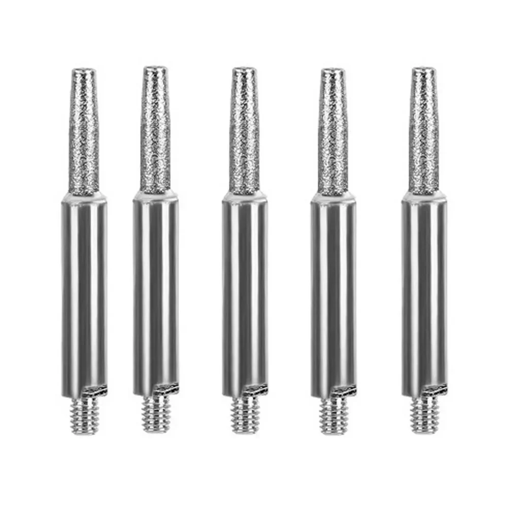 5 pz Diamante Rivestito Cilindrico Bava Motosega Affilatrice Parti Testa di Rettifica Affilatrice per Sega a Catena Pietra File Strumento di Rettifica