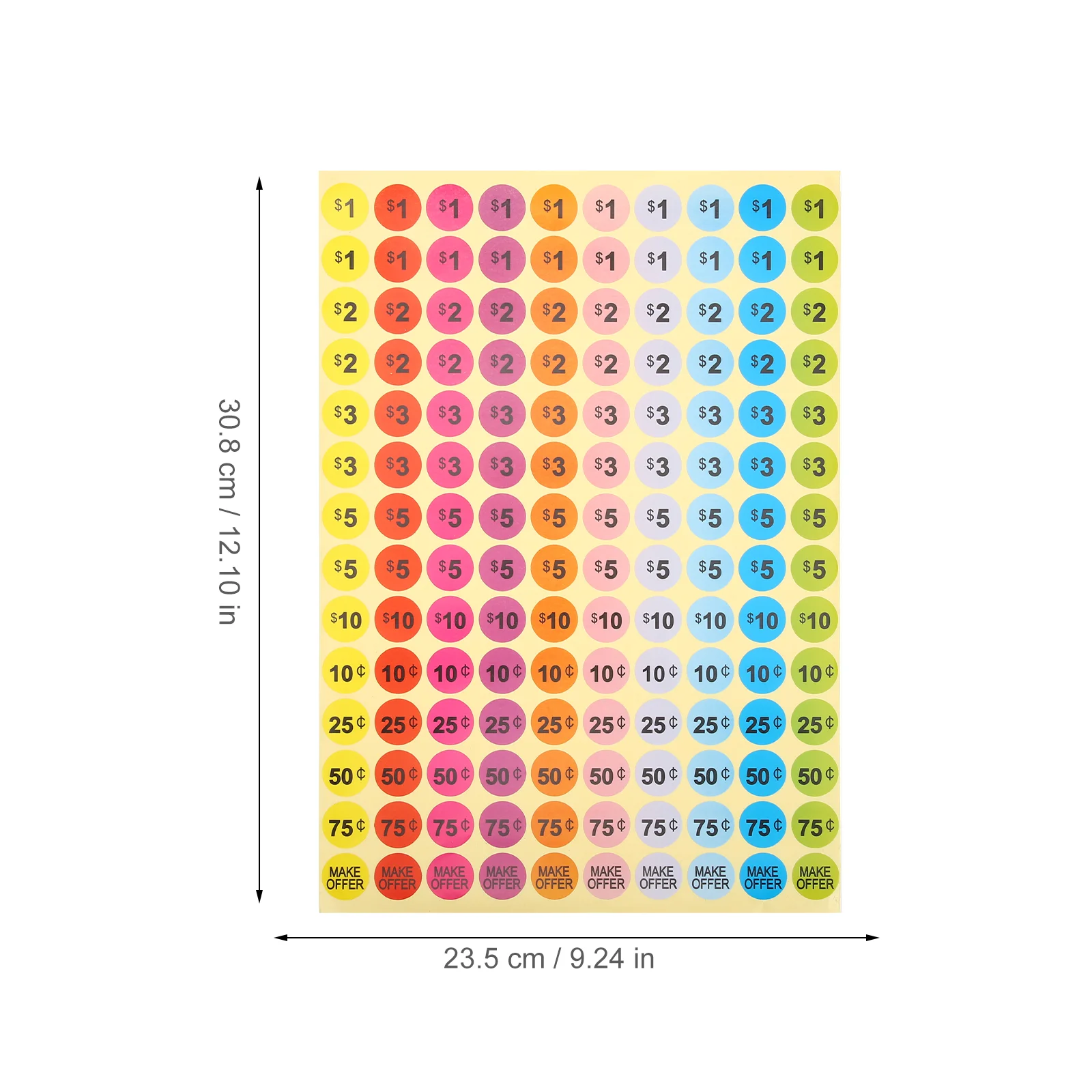 30 Sheets Label Sticker Pricing Stickers Labels Garage Tags Paper Small Business