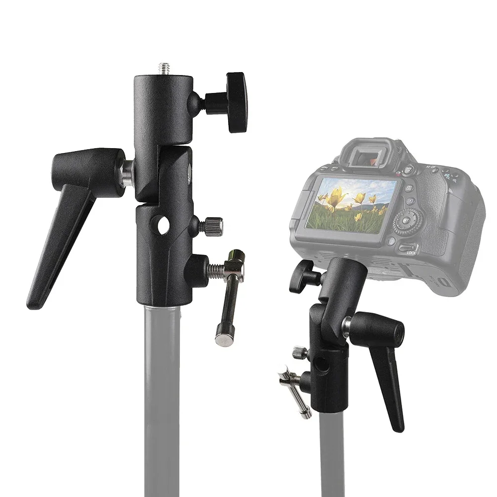 Swivel Camera Mount Adapter Speedlite Flash Bracket with 5/8