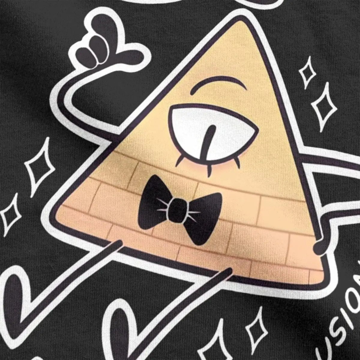 Men\'s Gravity Falls Bill Cipher T Shirt Cotton Tops Leisure Short Sleeve Crewneck Tee Shirt Summer T-Shirts