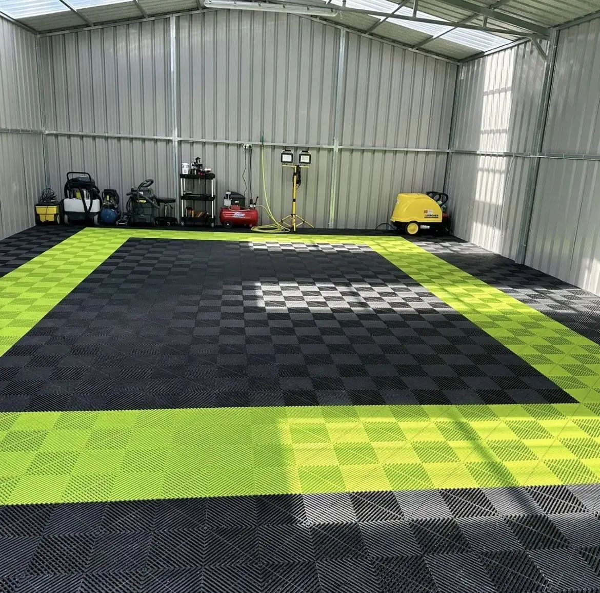 PVC Interlocking Garage Floor Mat, 100% Full Inspection, High Quality, Manufacture Directly Supply, Wholesale