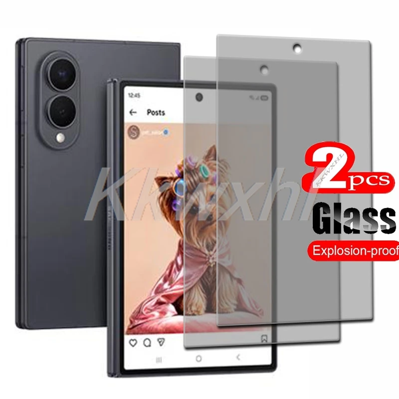 1/2PCS Privacy Back Clear Screen Glass For Samsung Galaxy Z Fold8 ZFold8 Fold 8 ZFold8 Wide Anti-Peeping Tempered Protector Film