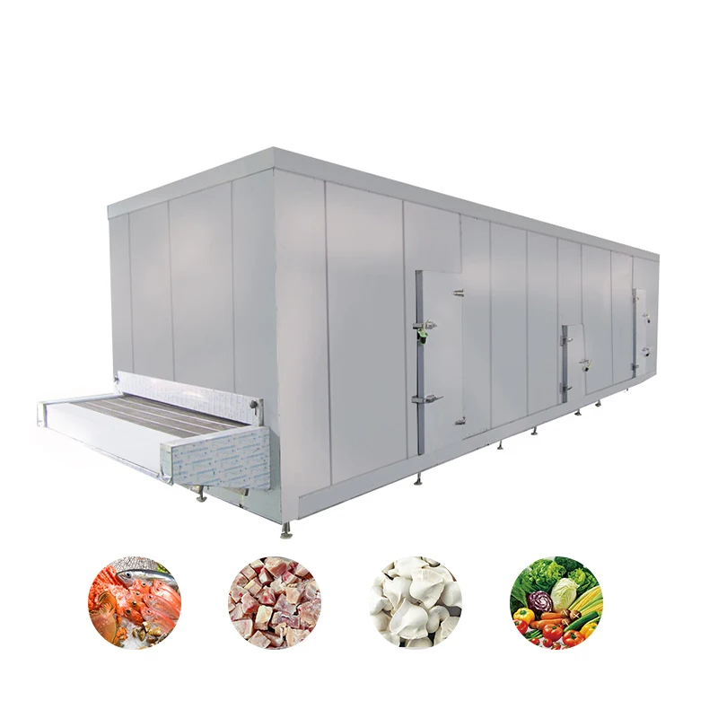 Automated Liquid Nitrogen Iqf Freezer Tunnel Freezer Quick Freeze Machine for Frozen Durian Meal Production