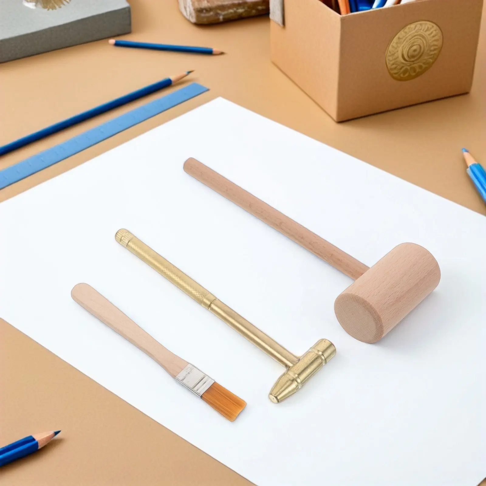 1Set Excavation Tool Kit Kids Archeological Digging Tools Wooden Hammer Metal Hammer Safety Goggles Brush Magnifier Educational