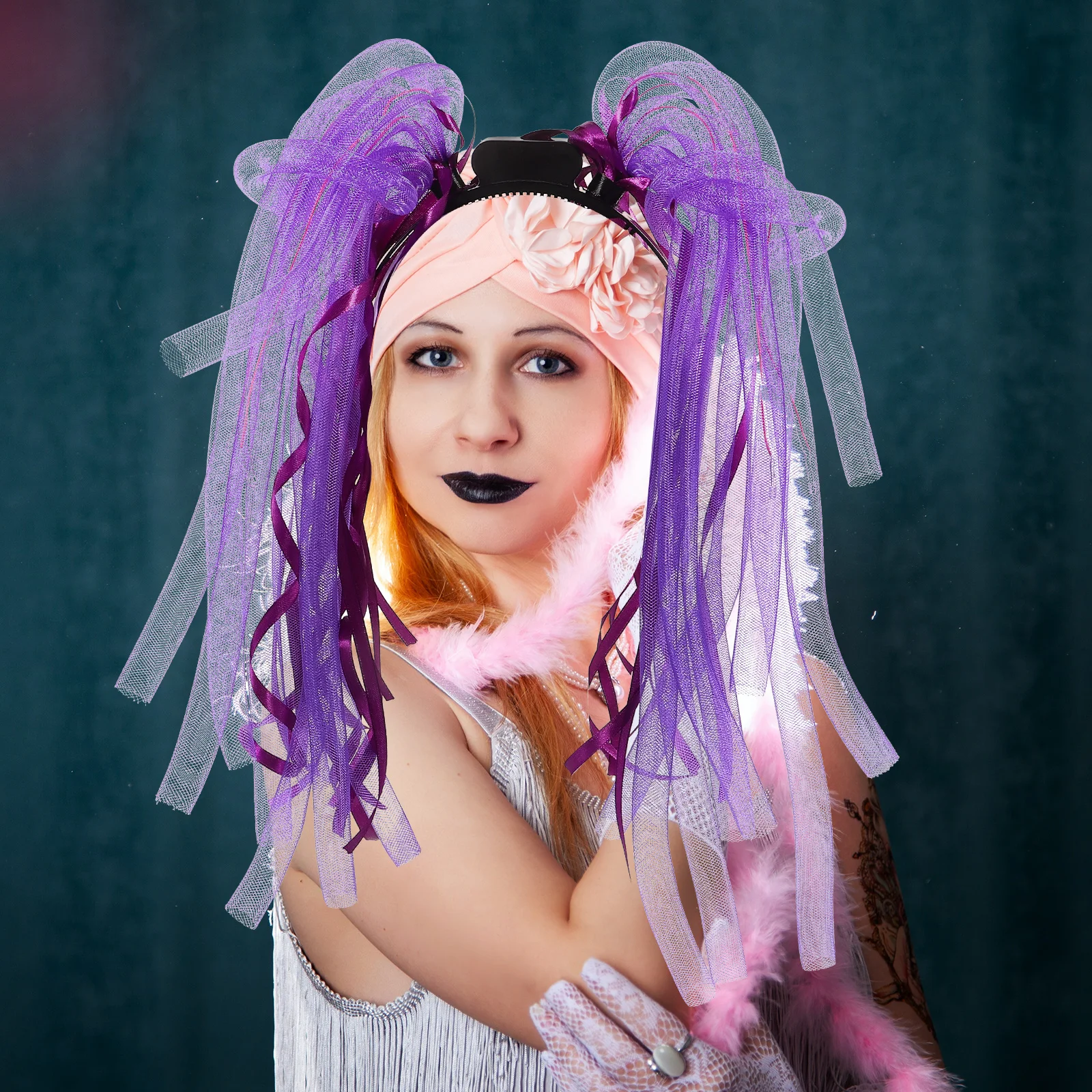 

LED Flash Braid Hairband Luminous Headband Hair Accessory Spicy Up Hair Day Holiday Concert Night Event