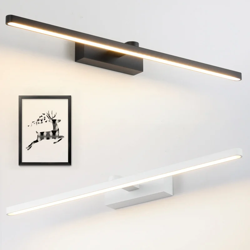 

Led Wall Light Bathroom Mirror Light Modern 8W 12W 16W Black White Wall Mounted Wall Lamp Bathroom Mirror Light Fixture Sconce