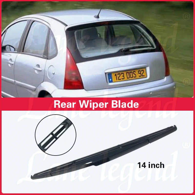 For Citroen C3 MK1 2002-2009 Car Front Rear Wiper Blades Soft Rubber Windscreen Wipers Auto Windshield 24\