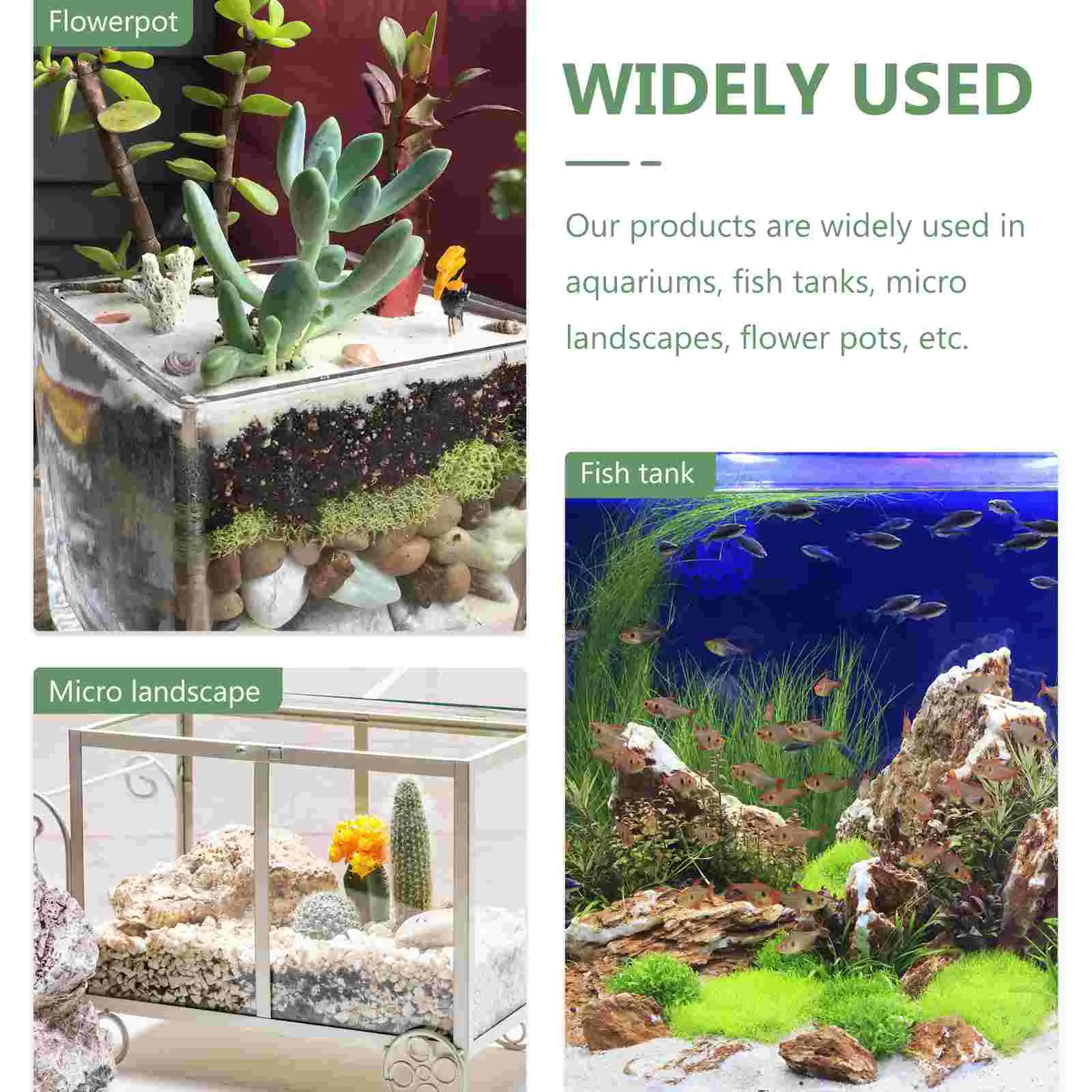 Artificial Water Plants Aquatic Grass Ornament Fake Aquarium Container Small Plastic Fish Tank Decoration Natural Ornamental