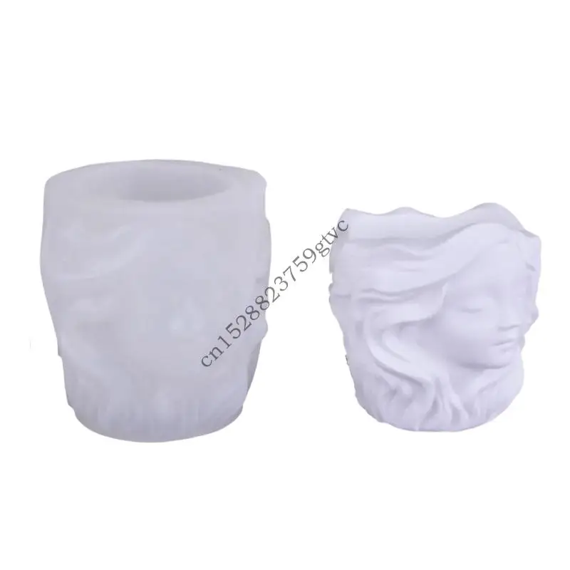 

D0uf Девушка для девочек в форме ручной работы для формы с помощью смол -цементных плантаторов Настраиваемые домашние украшения