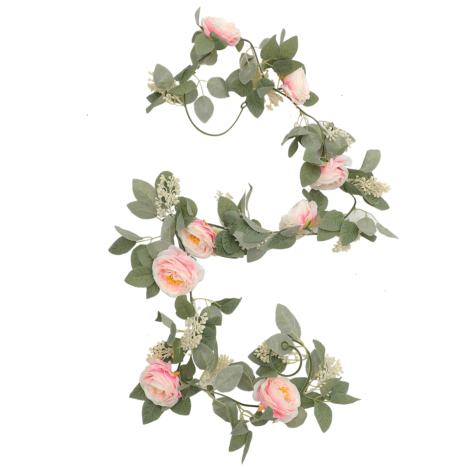 

Artificial Rose Vine Pink Room Decor Plastic Flower Vines Wedding Decoration FloralFaux Indoor Outdoor Pink Home