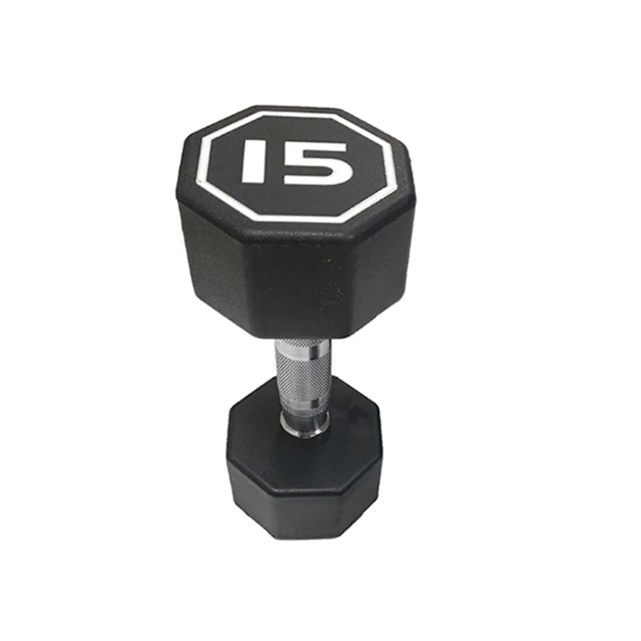 

15LBS Premium Octagonal Dumbbell, Large Numbers, Hard Chrome Plated Handle Dumbbells to Assist with Push-Ups Support for self-p