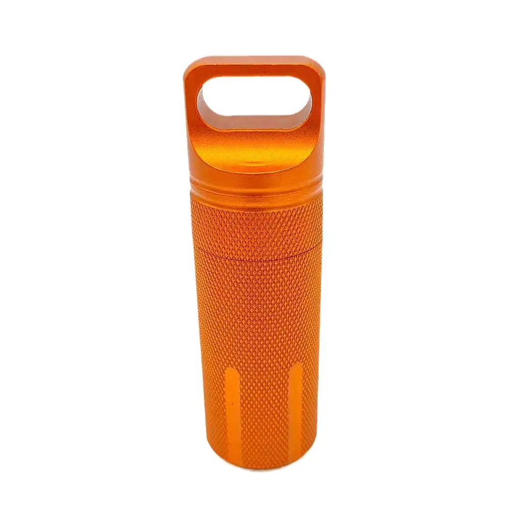 Portable Aluminum Alloy Airtight Pill Container Bottle Outdoor Case Waterproof Capsule Box Holder Single Medicine EDC Chamb H3V0