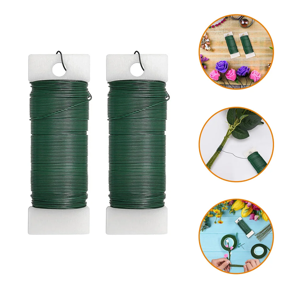 

2 Rolls Garden Floral Ties Flexible Iron Wire For Christmas Tree Frame Flower Art Craft Diy Plant Binding Tie Reusable Gardening
