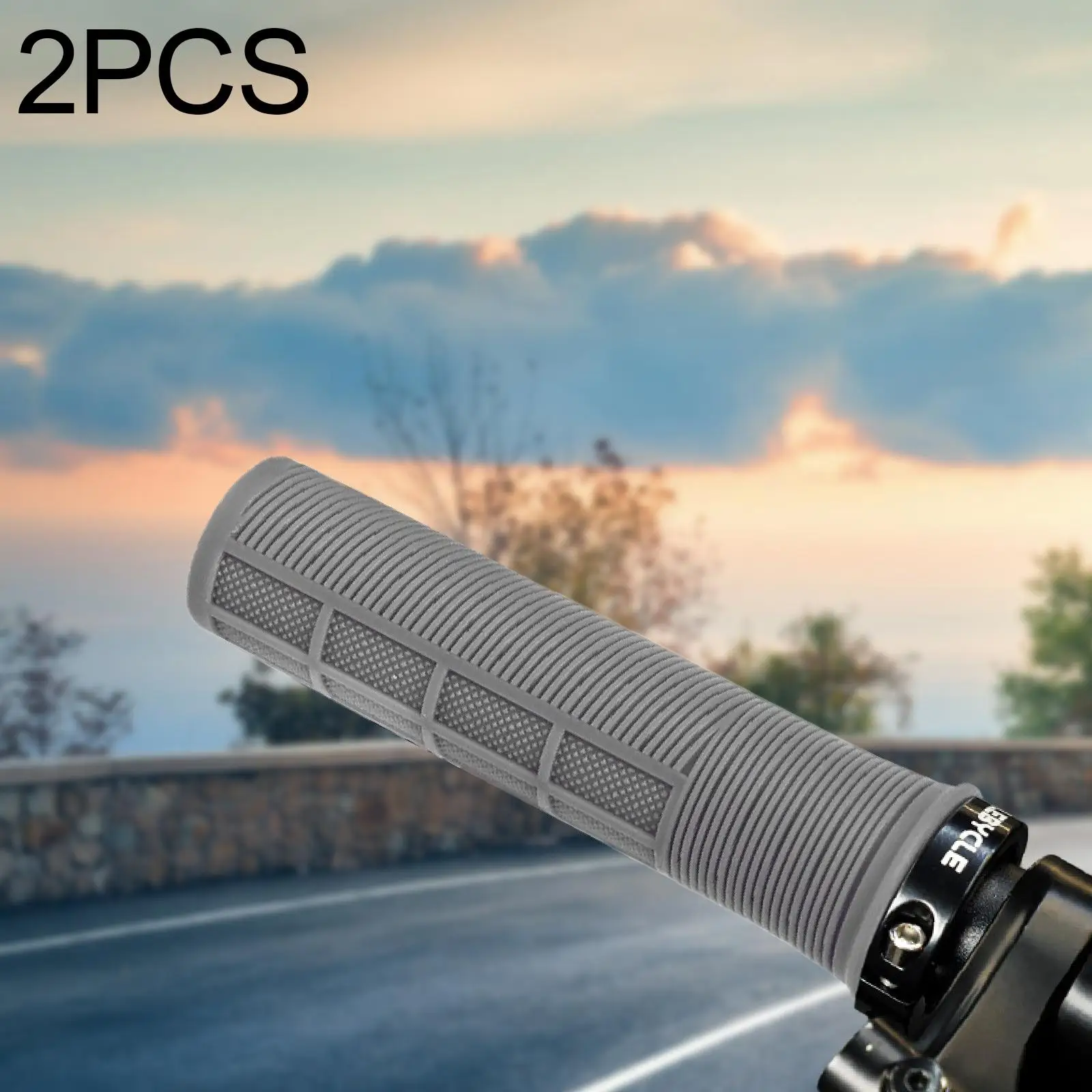 

Universal Fit Bike Handlebar Grips TPE Rubber Closed End Bicycle Grips Easy Install for Mountain Road Bike Touring