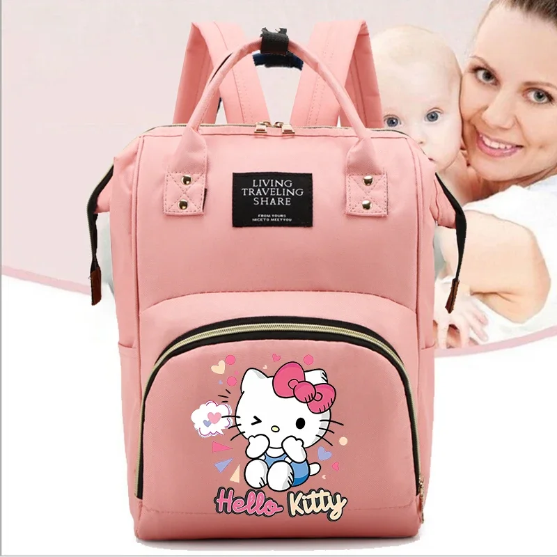 Hello Kitty Kuromi Mommy Bag Milk Storage Handheld Canvas Color Matching Backpack Women Bag Baby Mom Bottle Bag Large Capacity