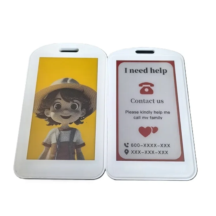 

Easy Operation Reusable Electronic NFC Digital Smart Name Badge Name Card With Free Software