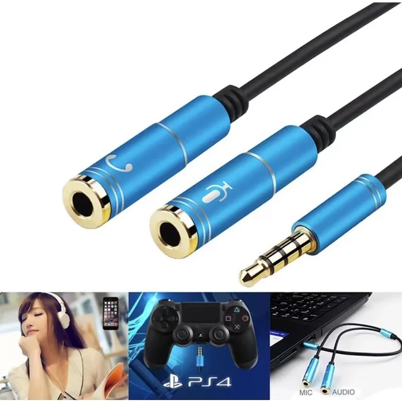 Adaptador P2/p3 Fone E Microfone Xbox One Ps4 Notebook Celular