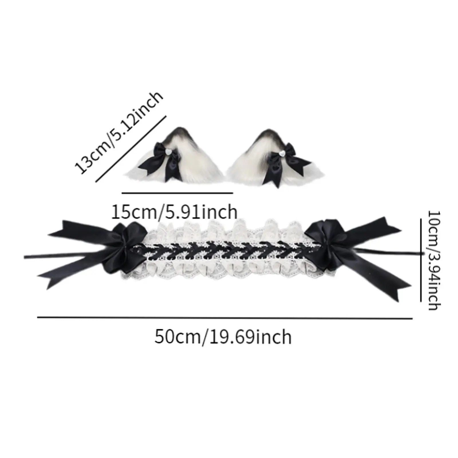 Lolita Hair Accessories Elegant Wide Headwrap Maid Cute Costume Accessory Lace