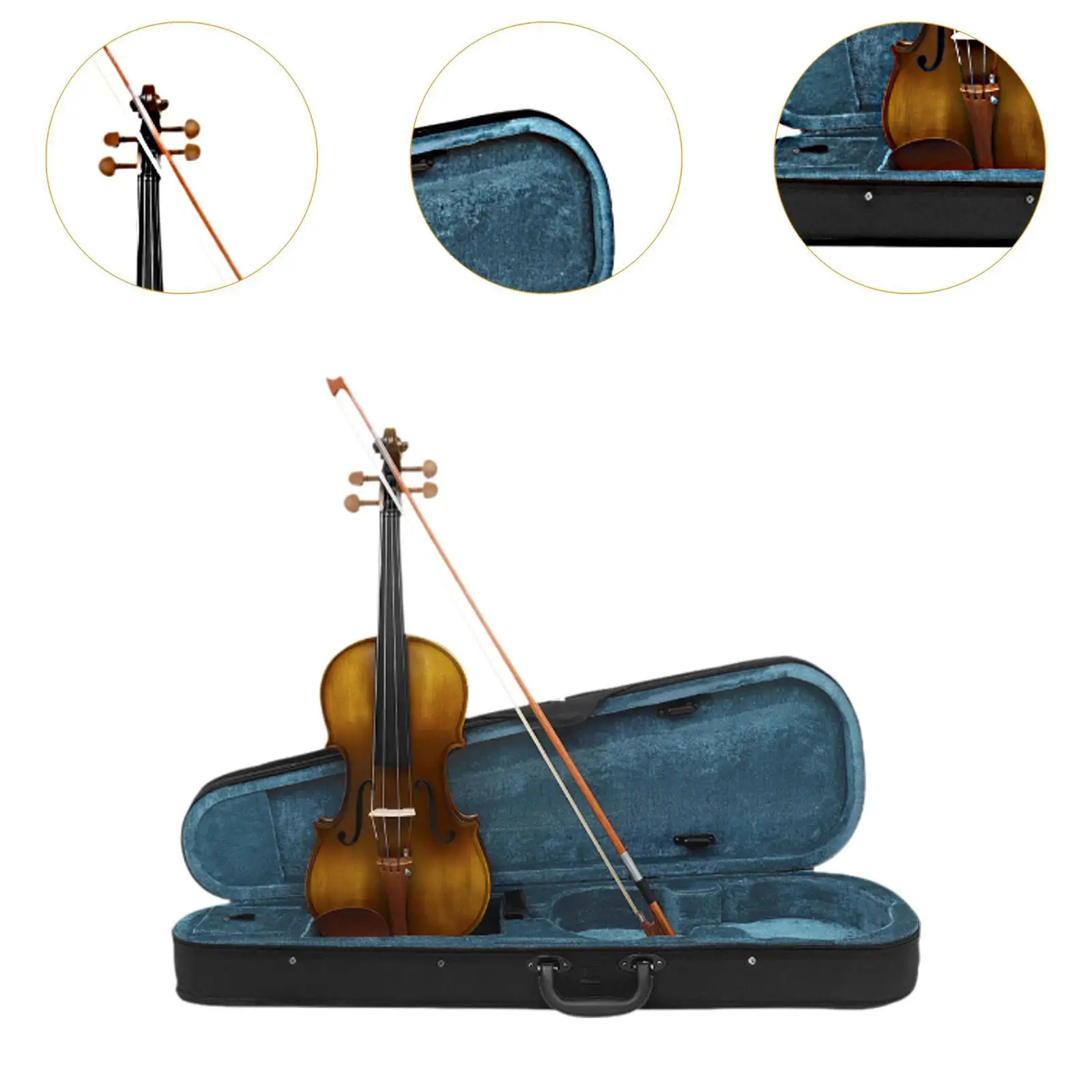 Kit de violín para principiantes 4/4, violín para estudiantes, regalos para niños y adultos