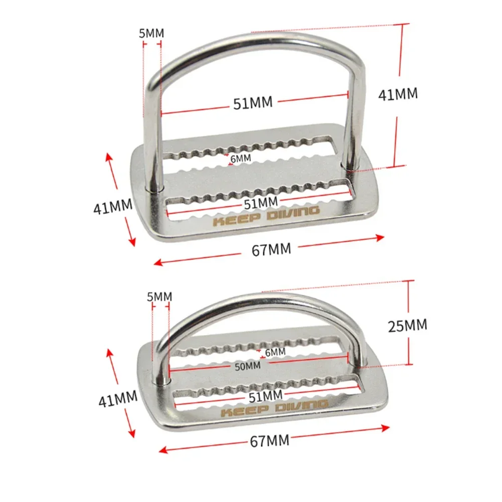 Anillo en D, hebilla de día, buceo, deportes al aire libre, ligero, acero inoxidable, 1 Uds., accesorios, equipo de snorkel