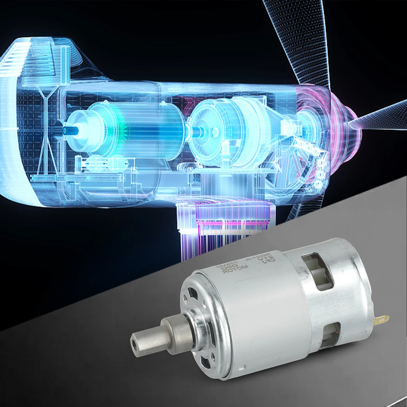 

775 DC Motor Lithium Battery Hair Dryer Motor Carbon Brush Holder Carbon Brushes Set Electronic Component Motor