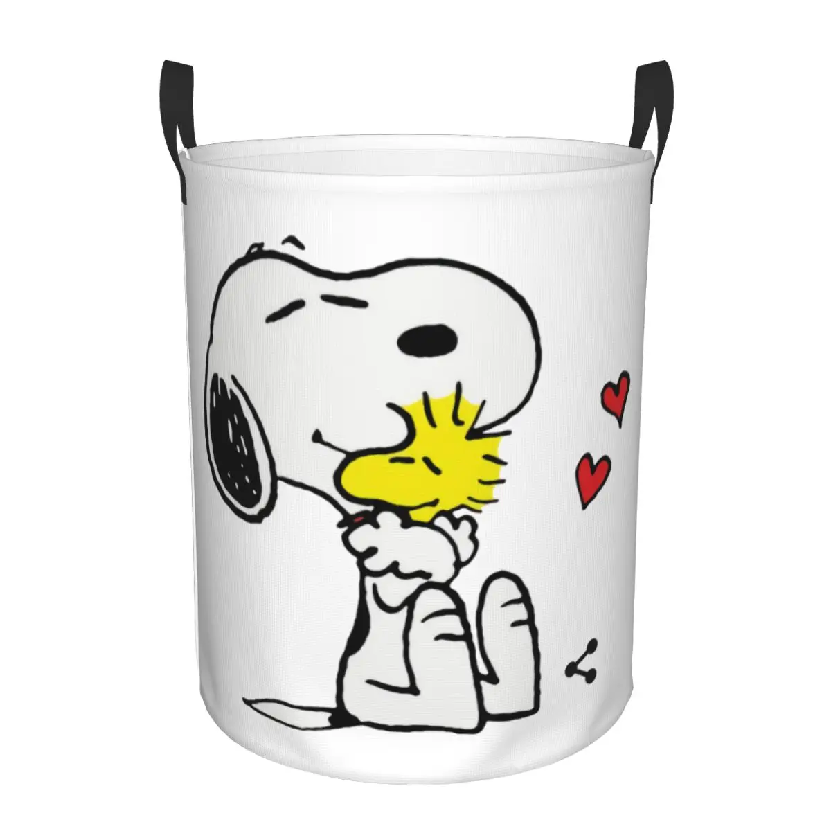 Cesto para la colada Snoopy de dibujos animados personalizado, cesta de almacenamiento grande, organizador de juguetes para guardería para niños