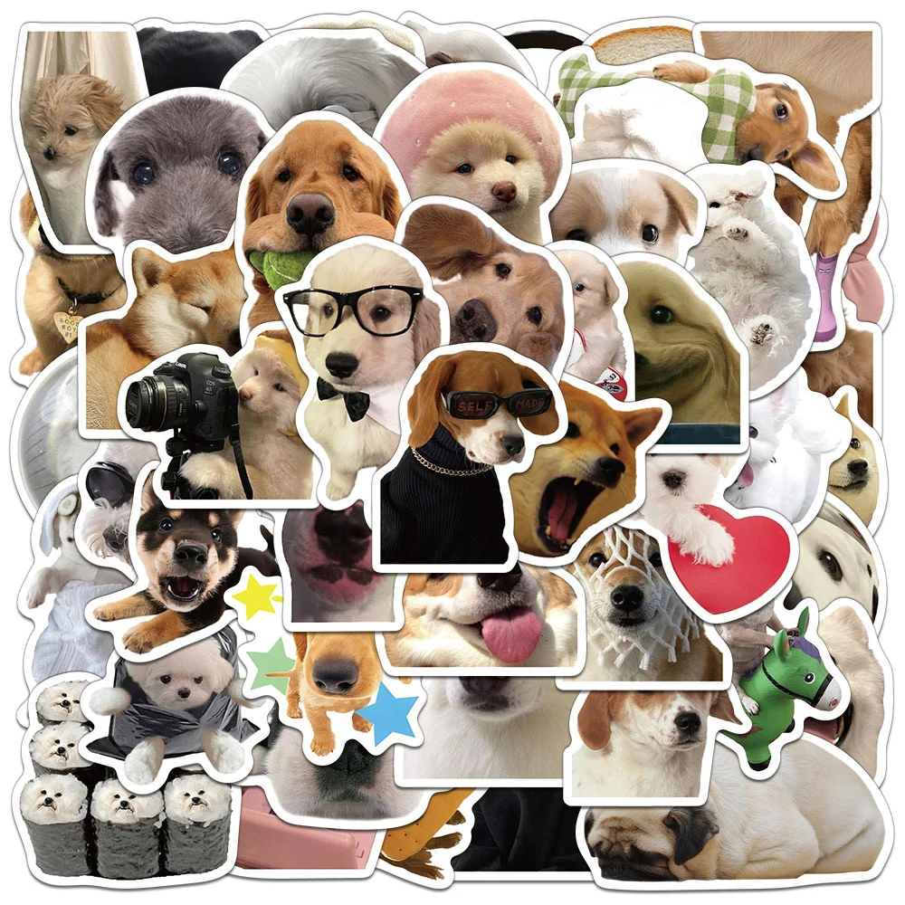 10/30/50 Stück lustige süße Hund Meme Aufkleber Kawaii Graffiti Aufkleber Dekoration Notebook Skateboard Telefon wasserdichte Aufkleber Spielzeug Geschenk