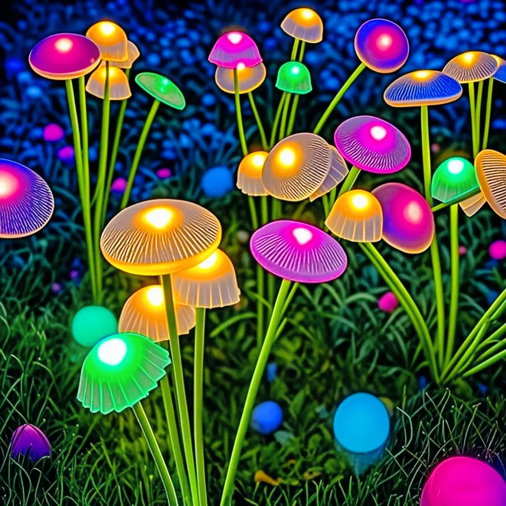 

Solar Garden Lights Dual Mode LED Solar Mushroom Lights Waterproof Decor Yard Patio Pathway Jellyfish for Garden Ambiance