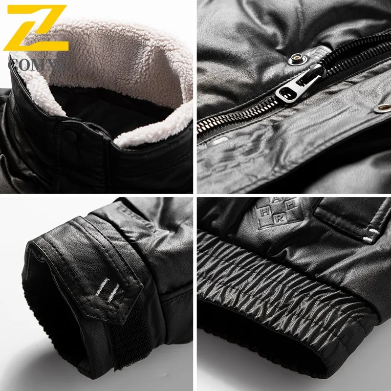 COMXZ Premium Mens Down Jacket Casual Solid Color Outdoor Skiing Lightweight Coat Fashion Daily Style Anti-Cold Winter Wear 2025