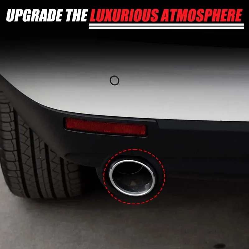 

For Cadillac SRX 2010-2015 tail throat decoration ring Car exhaust hole decoration ring Exterior accessories Stainless steel Glo