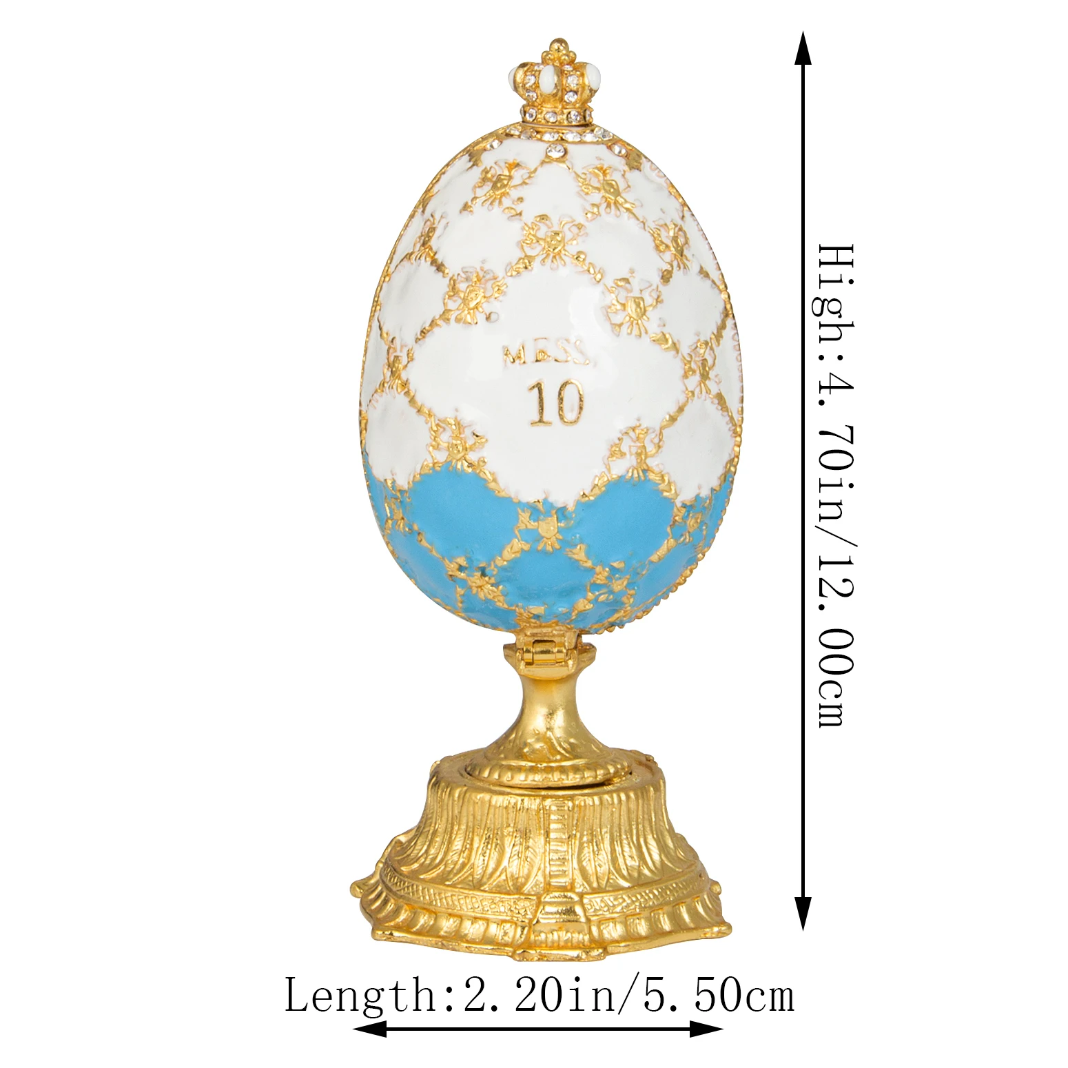 QIFU New Arrive Best Gift MESSI Style Faberge Egg Home Decor Ornaments Souvenir