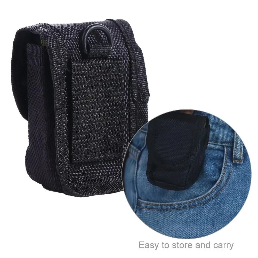 Coin Bag Oximeter Storage Bag Belt Bag Nylon Oximeter Protective Case Black Small Pulse Oximeter Carry Bag Men Women