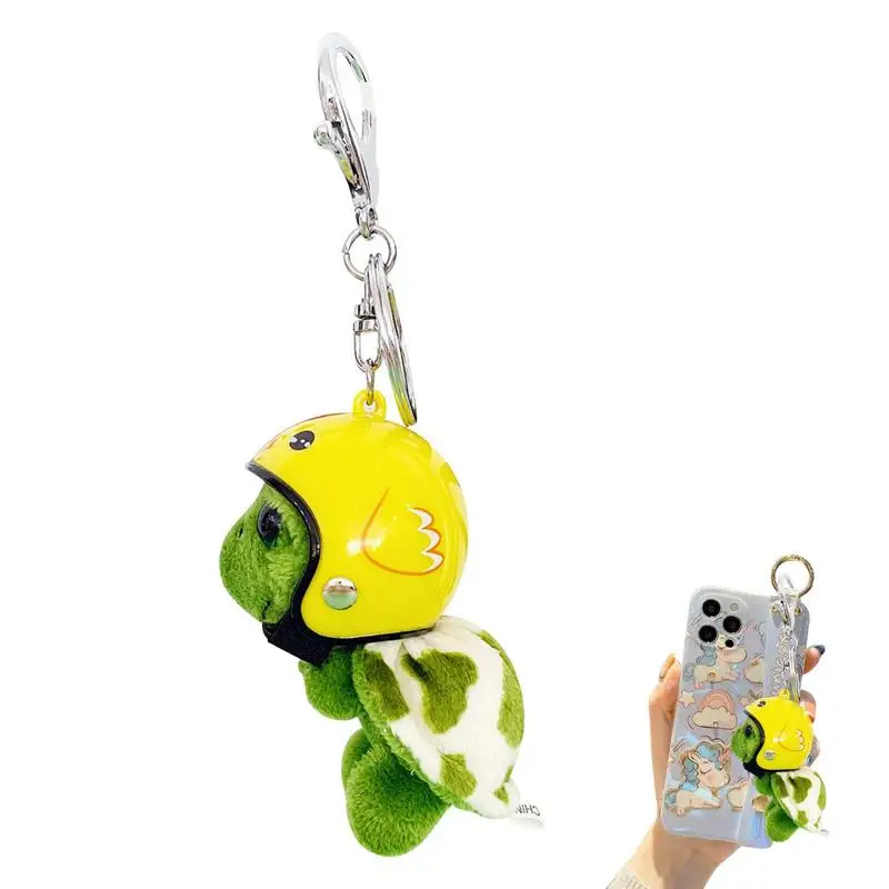 Cute Cartoon Little Turtle Soft Plush Doll Keychain Tortoise Bag Pendant Kids Toys Car Keyrings Men Women Animal Keychain