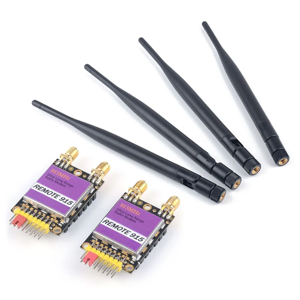 2pcs/set RDF900 915MHZ Ultral Long Range (Over 40KM) Dual Antenna Radio Modem Data Diversity Telemetry For APM Pixhawk