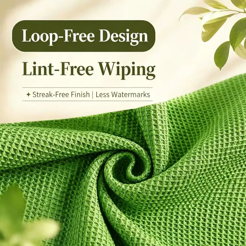 5/10PCS Lint-Free Streak-Free Glass Cleaning Cloths Fish Scale Weave Highly Absorbent Reusable Soft Household Cleaning Towels