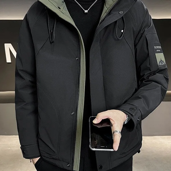 

New National Stand 50 Du down Men's Puffer Jaet Winter Thi Warm Loose Fit Hooded Du down Coat Ci Casual Wear