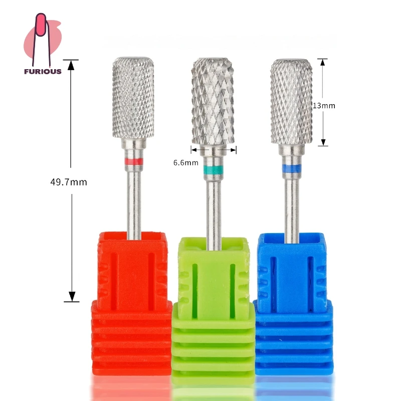 Punta in metallo duro da 3/32'' per manicure pedicure lucidatura gel per cuticole rimuovi polvere per immersione strumento per nail art argento medio/fine