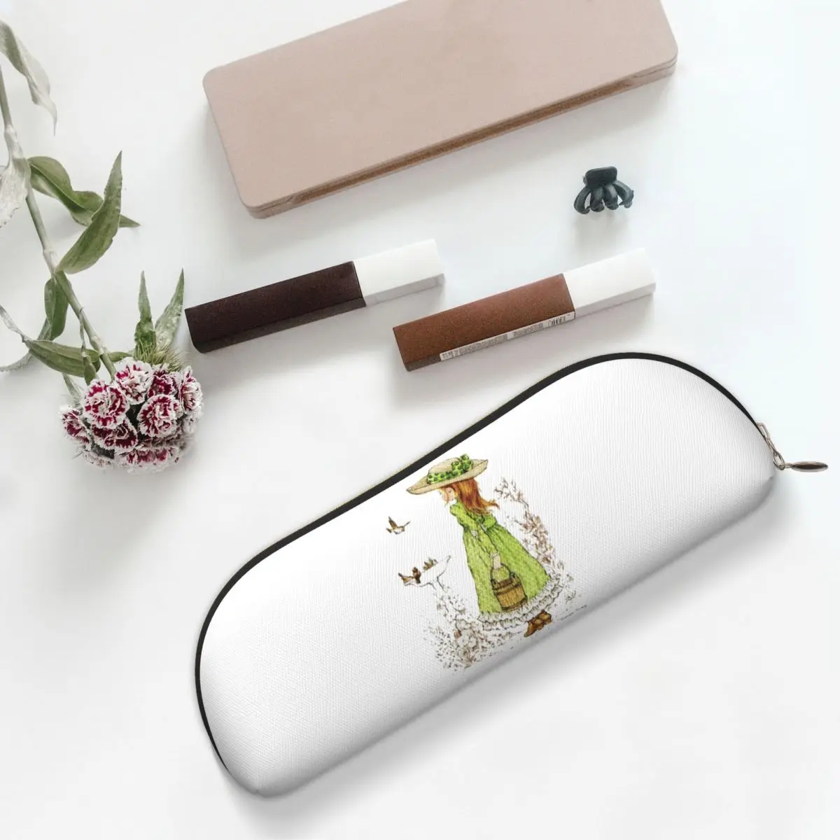 

Sarah Kay Girl Pencil Cases Pen Holder Storage Stationery Supplies Large Capacity Pen Box Pencil Bag for Students School