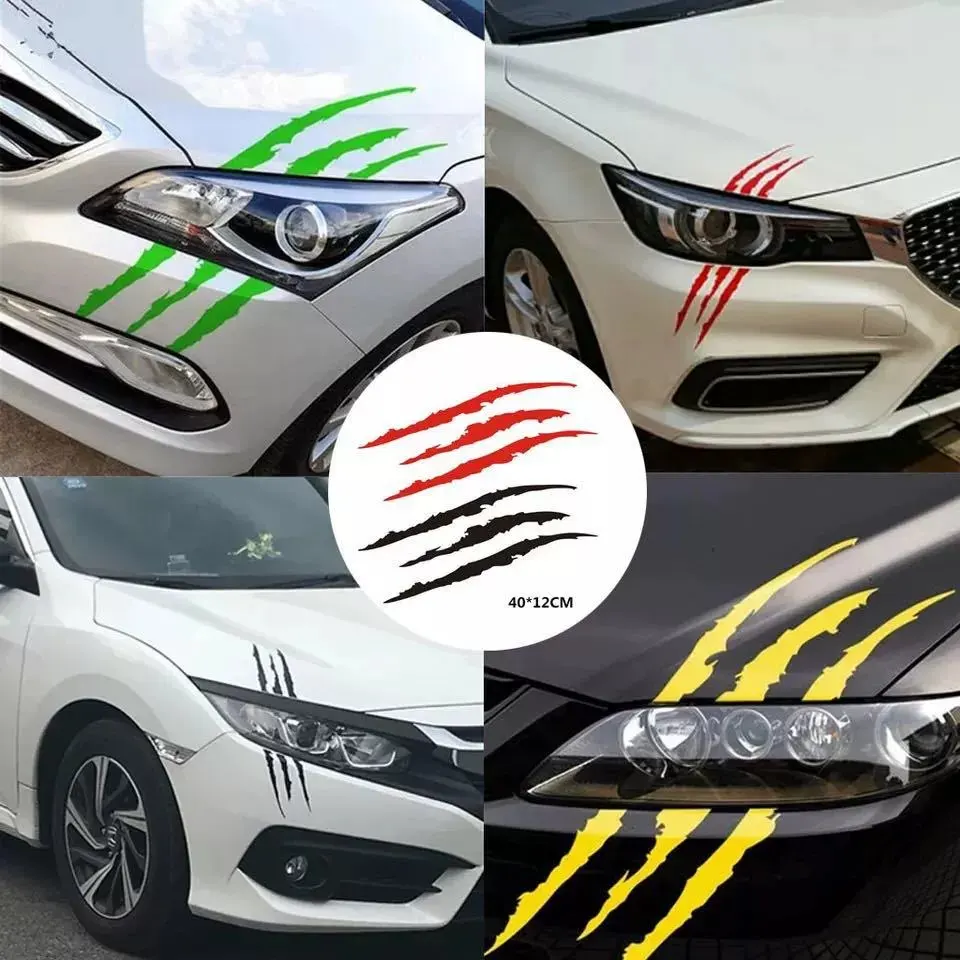 

Monster claw mark headlight claw mark headlight sticker Motorcycle car sticker Stripe scratch vinyl sticker