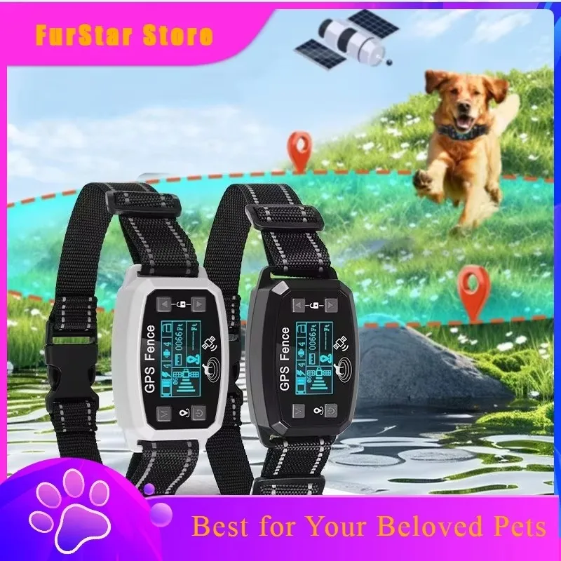 FurStarReal-Time GPS Pet Dogs Tracker Plastic IPX6 Waterproof Pet GPS Receiver Remote Control Satellite Navigation System Wirele