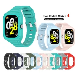 Voor Redmi Horloge 4 Band 2in1 Ontwerp Volledig Bescherm Siliconen Band Met Hoes Voor Redmi Watch4 Polsband