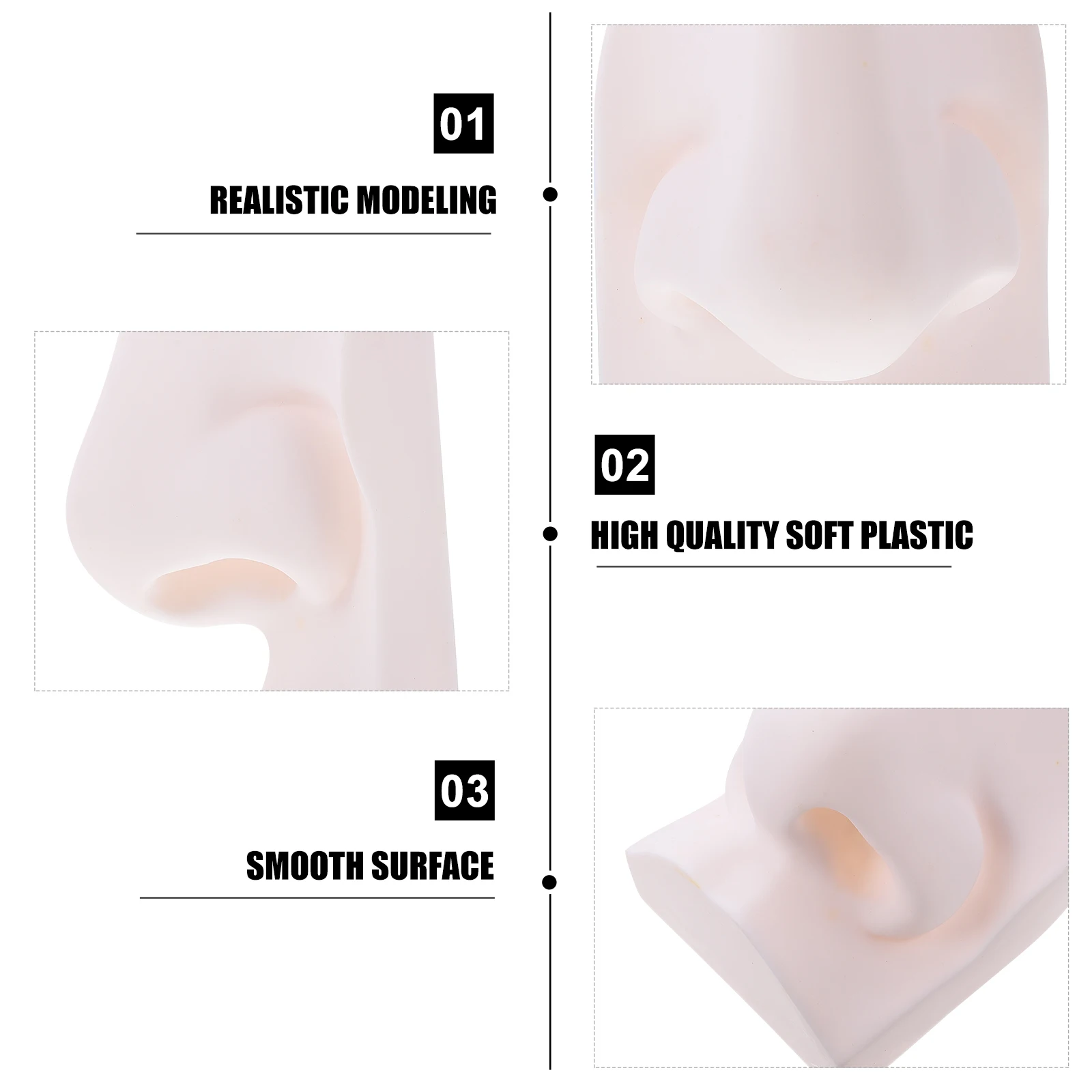 

1pc Sketch Art Premium Soft Plastic Sense Organ Models Creative Desktop Ornament For Painting Home Decoration Educational Tool